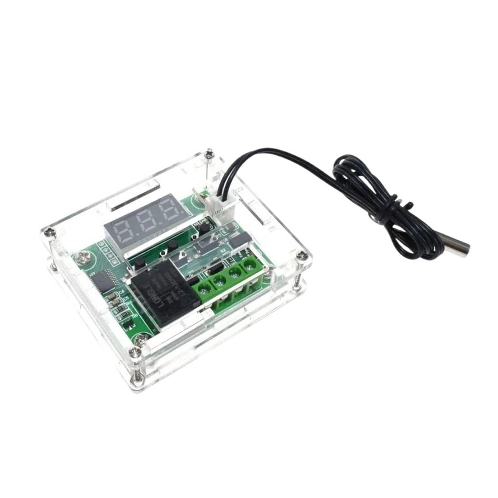 Termostato digital con sonda impermeable y módulo de control de temperatura LED 12V 5
