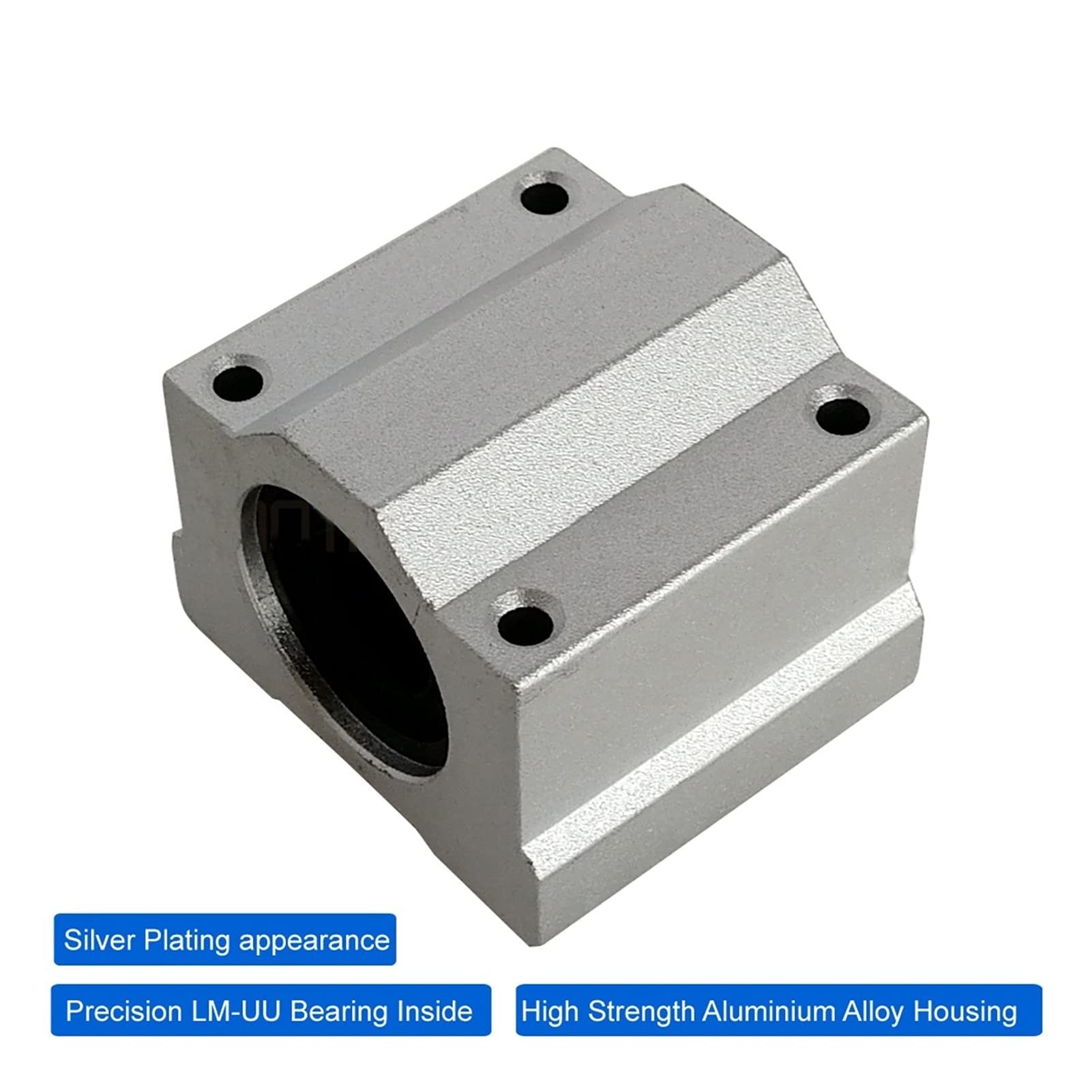 DOLUNTO Linear Motion Guides 12 mm Linear Round Rail Chrome Plated Shaft 100mm 200mm 300mm 400mm 500mm SCS12UU Linear Block Lager SK12 Shaft Support (Führungslänge: 300mm)