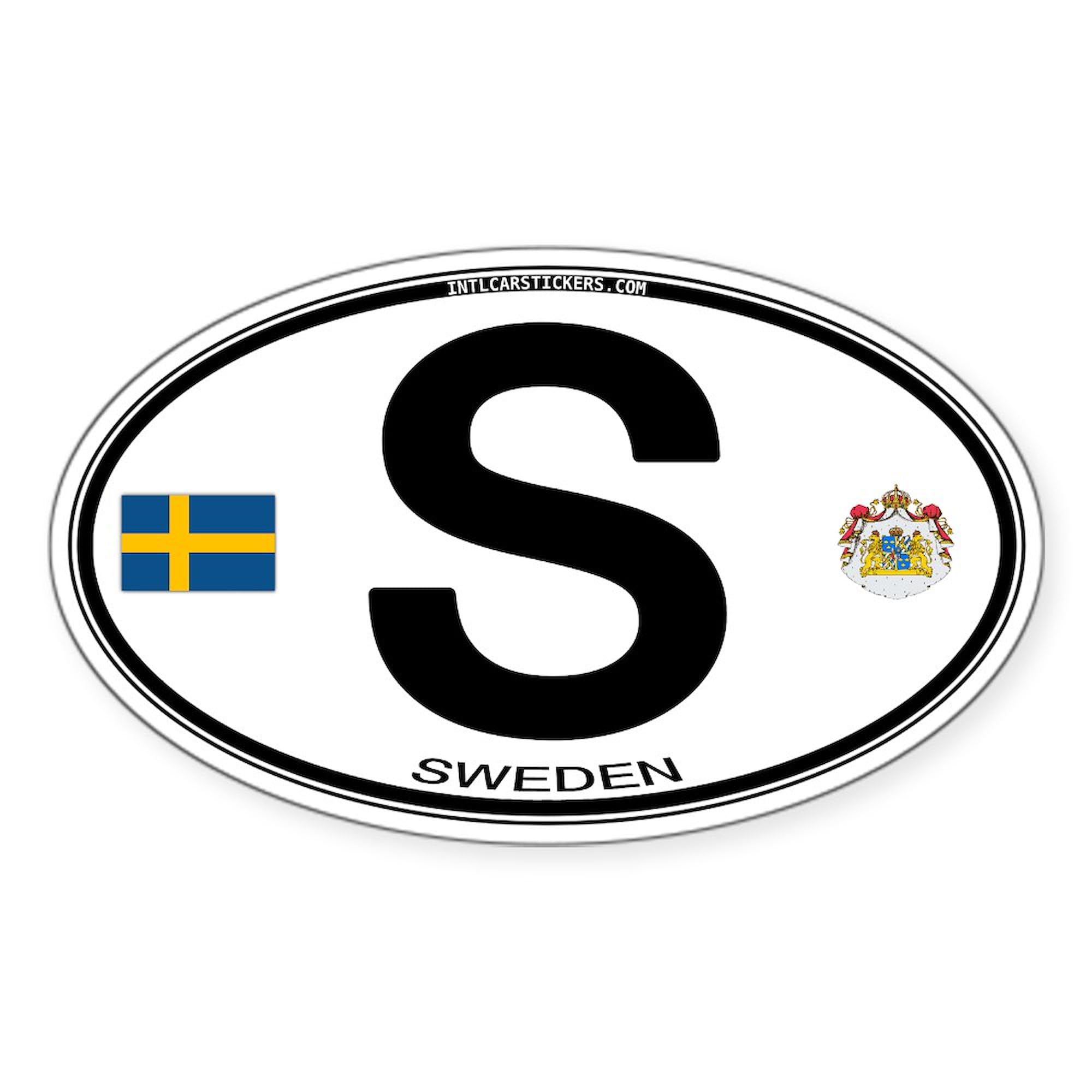 CafePress Sweden Euro Style Code Oval Sticker Oval Car Bumper Sticker