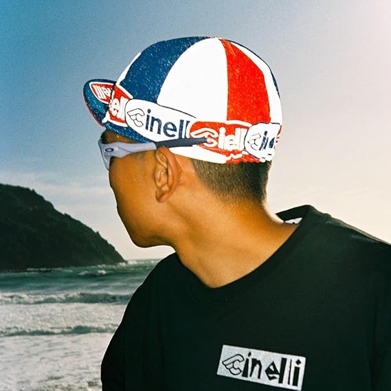 Cinelli Oval Cycling Cap, Red/Blue, One Size