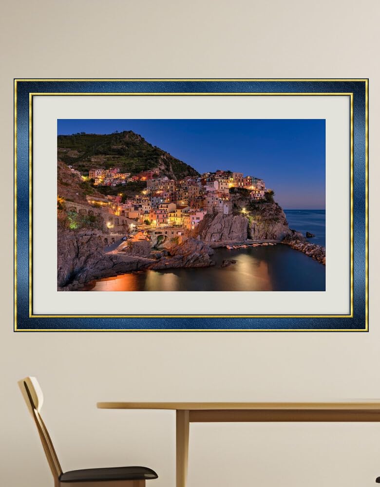 JVERF - JZZH06745 Italy Coast Sea Houses Manarola Crag| Self-Adhesive Painting | Frameless
