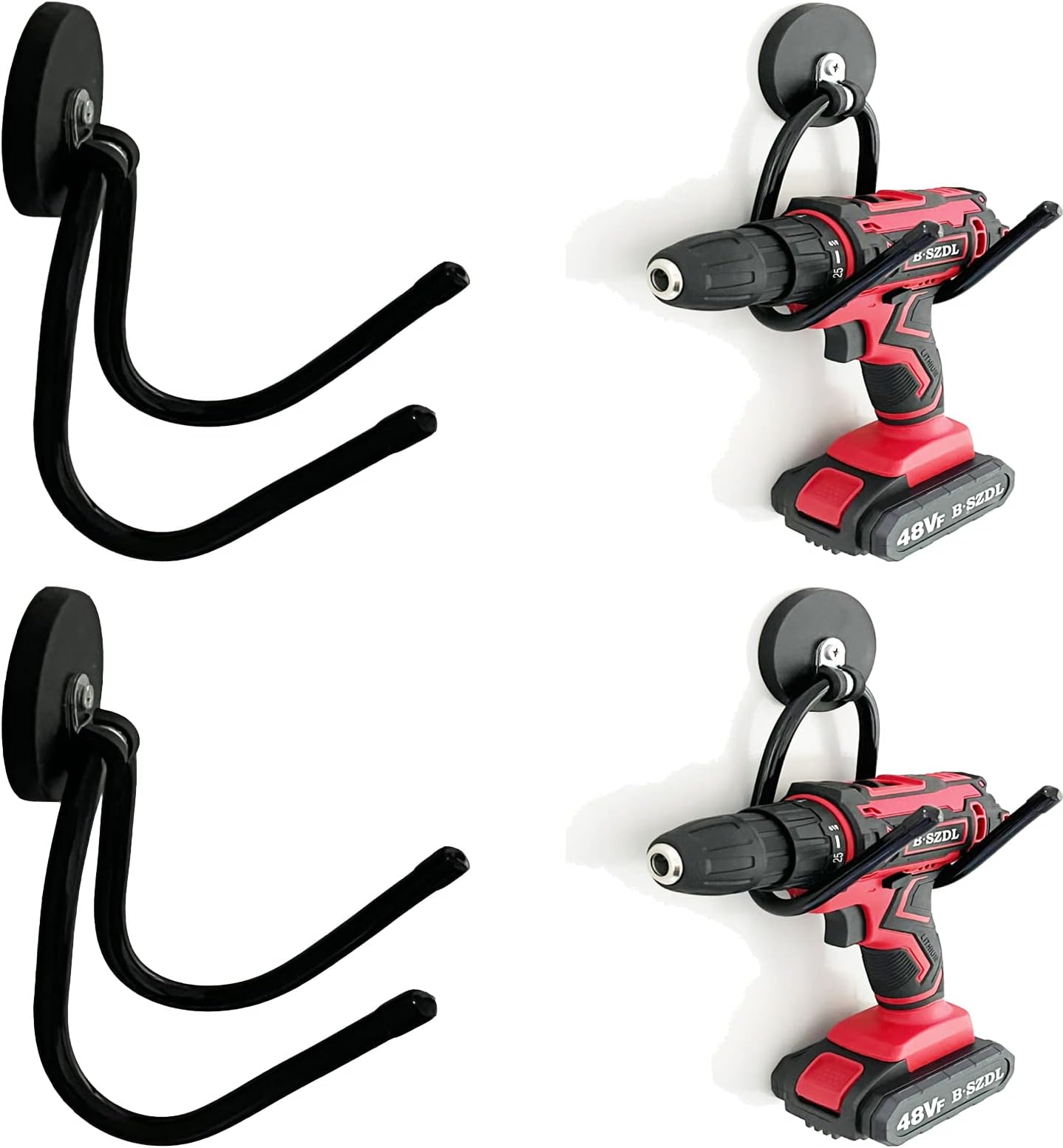 2 Pack Power Drill Organizer and Holder - Magnetic Tool Racks, Garage ...