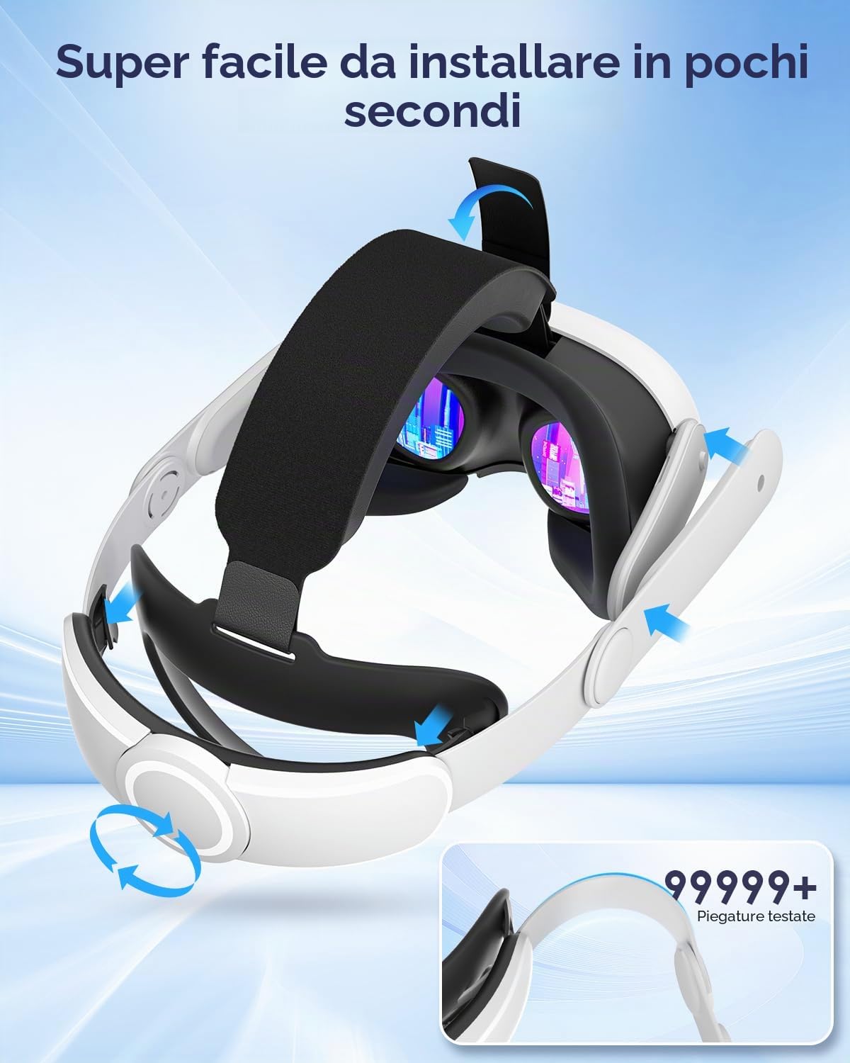 vr Cinturino per la testa compatibile per quest 3S per quest 3 Head Strap per quest 3S/quest 3 Accessori Confortevole Stabile Elite Strap Sostituzione