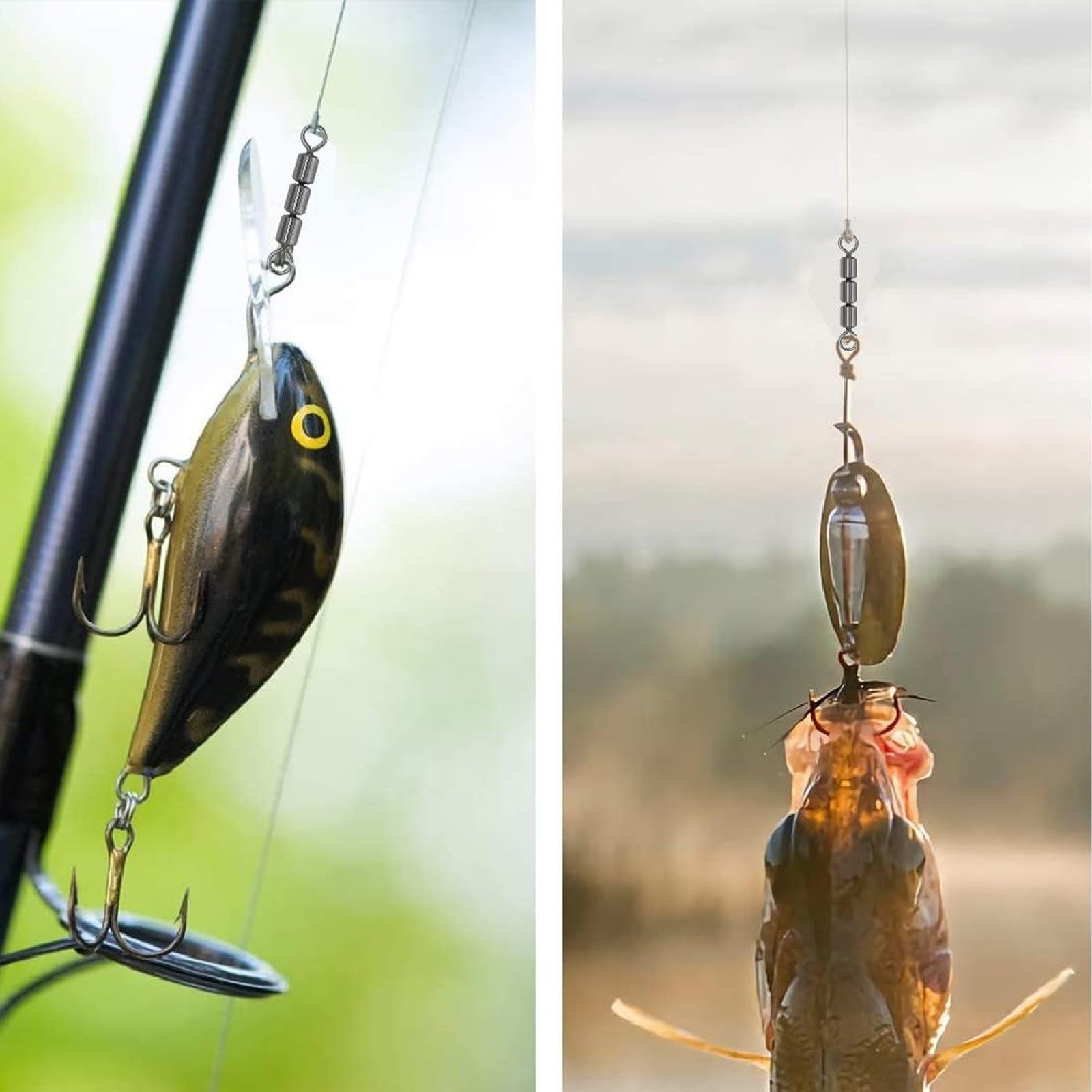 12 Girelle Triple Ad Alta Velocit&agrave; Per Pesca Trote | Accessori Pesca Professionali