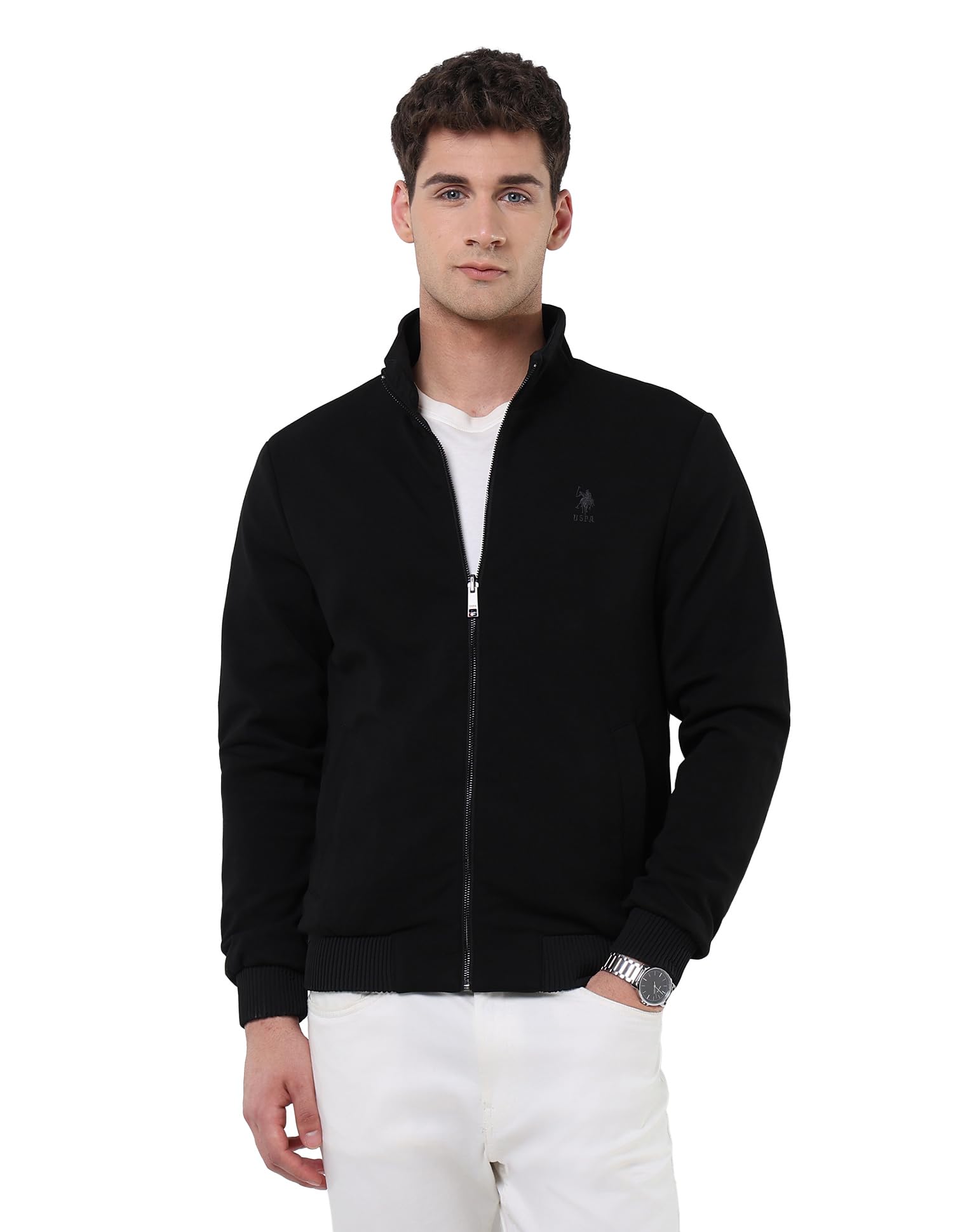 u.s. polo assn. U.s.polo association men's solid regular fit jacket-picture-28