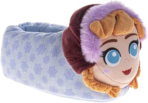 Miniatura 2 de Disney Frozen Elsa and Anna - Pantuflas de felpa para niñas, antideslizantes, cómodas, esponjosas, ligeras, cálidas, suaves, para interiores y niñas