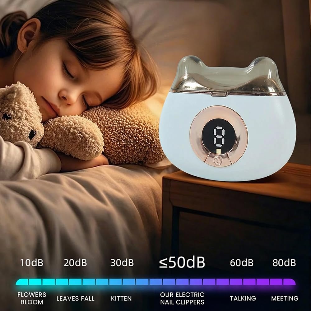 Kytpyi Cortauñas Electrico, Corta Uñas Electrico, Cortauñas Inteligente con 3 Velocidades Ajustable, Iluminación LED, Recargable Automático Corta Uñas para Adultos, Personas Mayores y Niños (Azul) — view 3