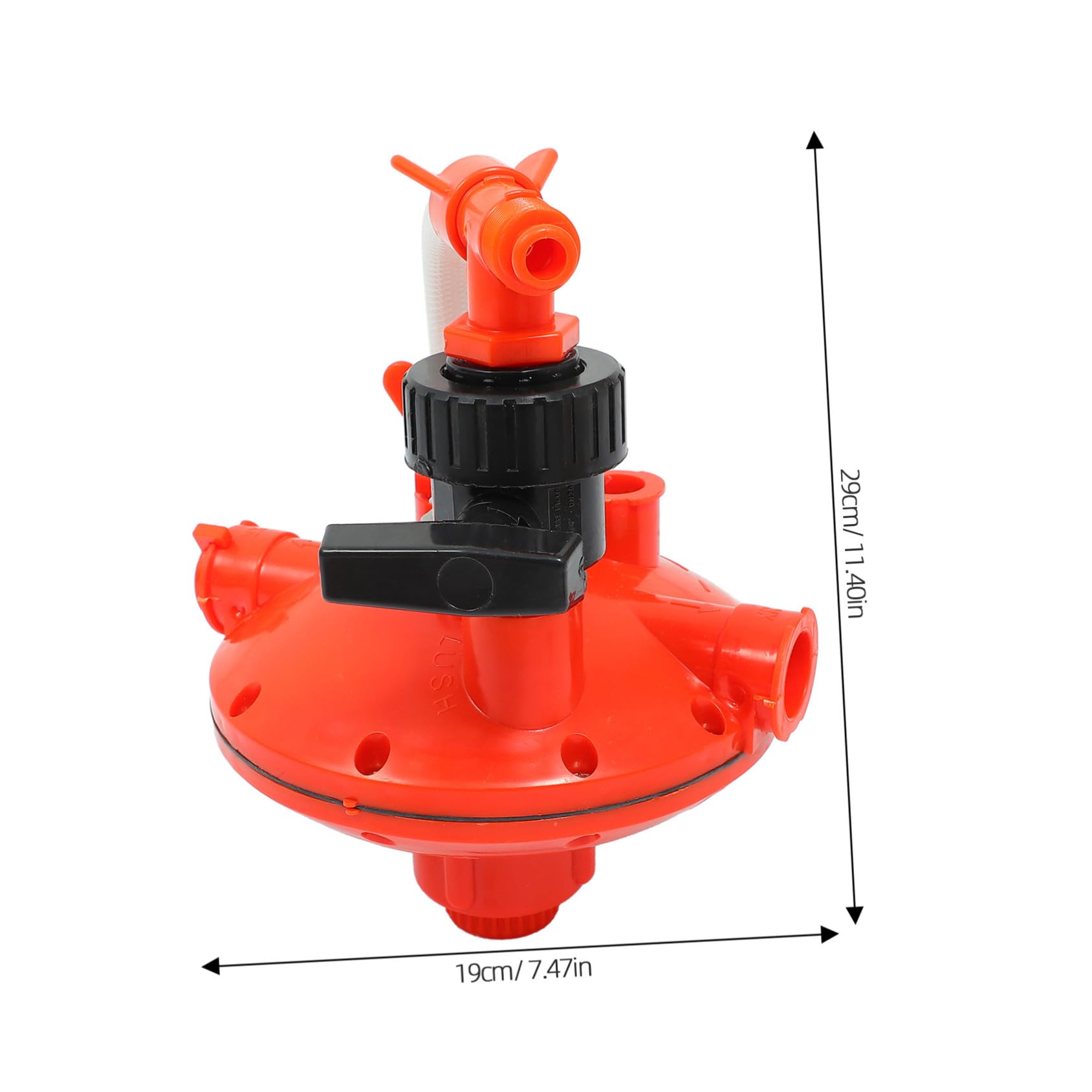 DOITOOL Abbeveratoio per Galline in Plastica Regolatore di Pressione con Meccanismo Anti-perdita, Accessorio per Allevamento Pollame Rosso per Controllo Acqua