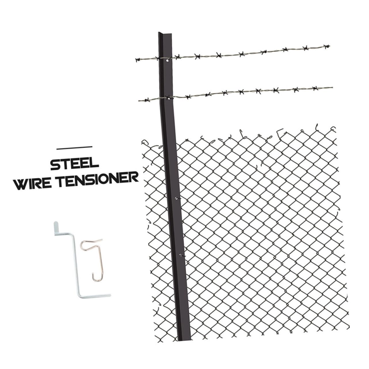 BESPORTBLE 1set Stainless Steel Fence Tightener Tool Wire Tensioner for Various Fences Includes Fasteners and Wrench Packaging Essential for and Professionals