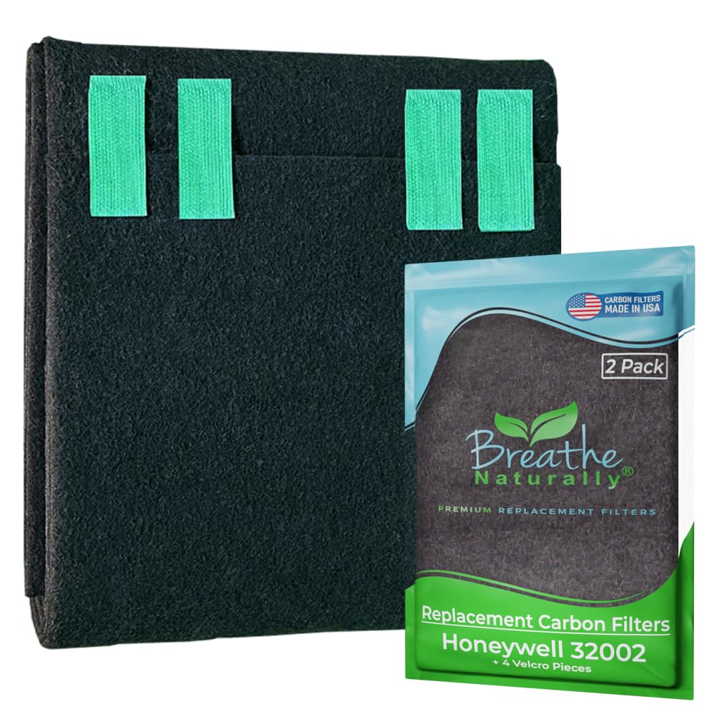 Breathe Naturally - Carbon Prefilter for Honeywell Air Purifier - Compatible with Honeywell 32002 Series Air Purifiers - Honeywell Air Purifier Pre Filter Replacement - (6 x 48 x 0.2 Inch, 2 Pack)[Amazon-developed Certification] Compact by Design