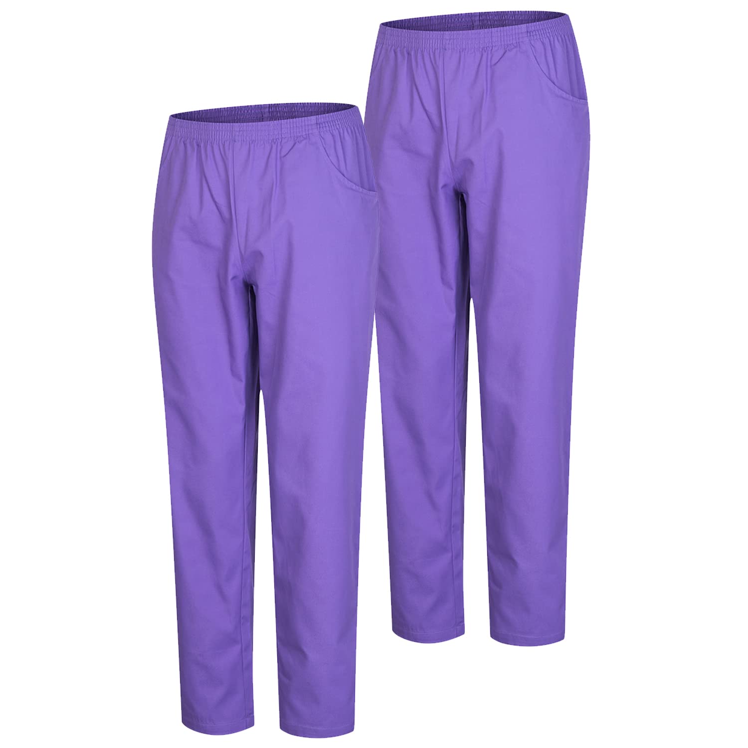 MISEMIYA - Confezione 2 Pz - Pantaloni Sanitari Unisex - Divise MEDICHE Divise SANITARIE Pantaloni da Lavoro - RIF. 8312 * 2 pz - Medium, Lilla 21