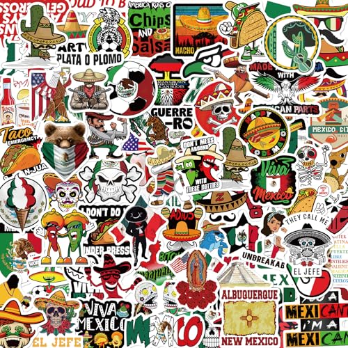 100Pcs Mexico Blue Collar Hard Hat Stickers for Adults/Men - Hardhat Gift Accessories for Construction Welding Electricians Mechanic - Fit Welding Tool Box Helmet Water Bottles