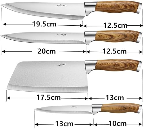 Miniatura 2 de Juego de cuchillos de cocina de 6 piezas, juego de cuchillos de acero inoxidable, juego de cuchillos de chef profesionales, cuchillos afilados para