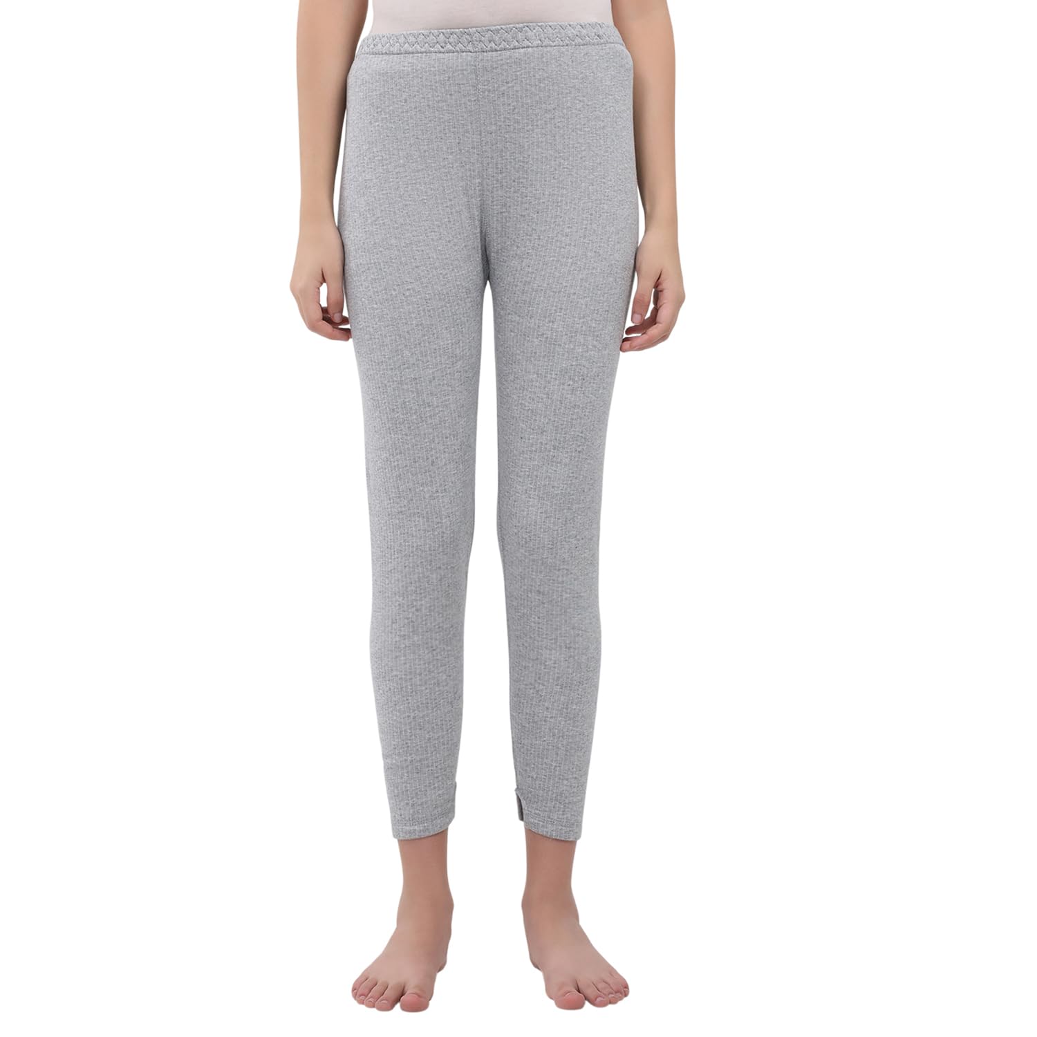 Women Regular Fit Solid Pattern Elasticated Mid Rised Thermal Lower (Pack of 1)-image-8