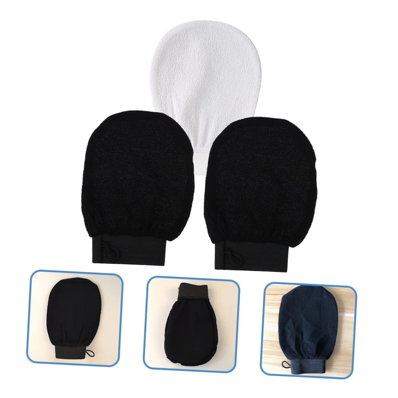 POPETPOP 15 Uds Guantes De Baño Exfoliante Guantes De Lavado Cuidado De La Piel Exfoliante Guante Exfoliante Cuerpo Exfoliante Guante Exfoliante Cuerpo Exfoliante Toalla De Mano Bebé Fibra