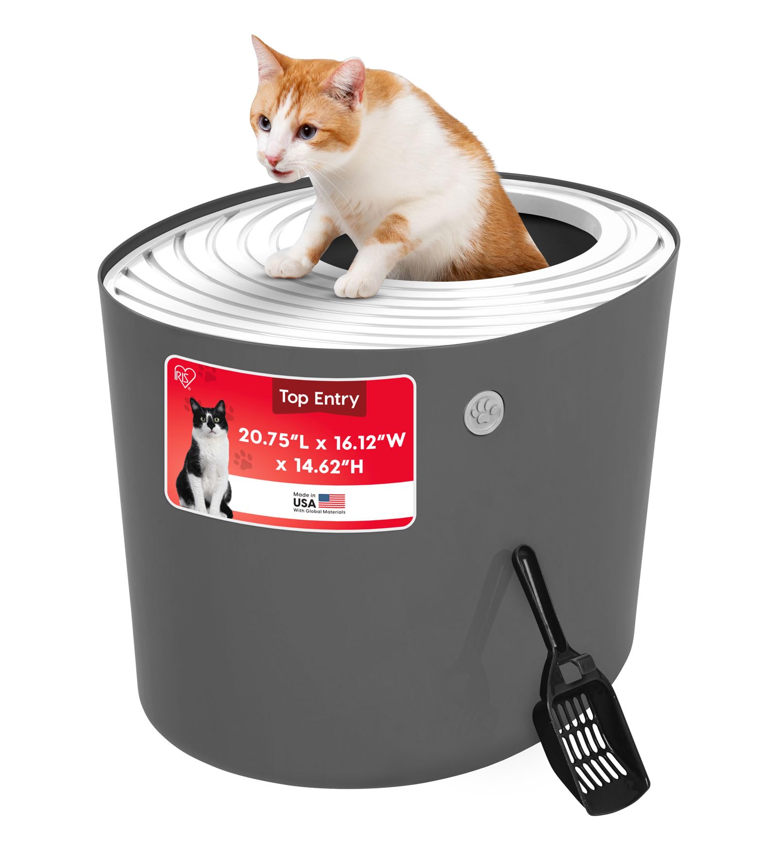 Amazon.com: IRIS USA Cat Litter Box Large Top Entry with Lid