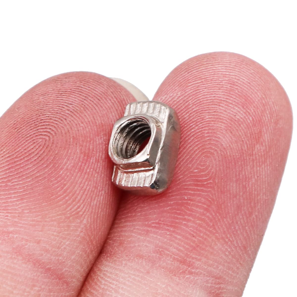 180ps NUZAMAS T-slot hammer head nut M3 M4 M5 Nickel Plated Carbon Steel fastener T-Rail Slide Nuts Sliding Nuts Aluminum Profile Extrusion Slot - Image 3