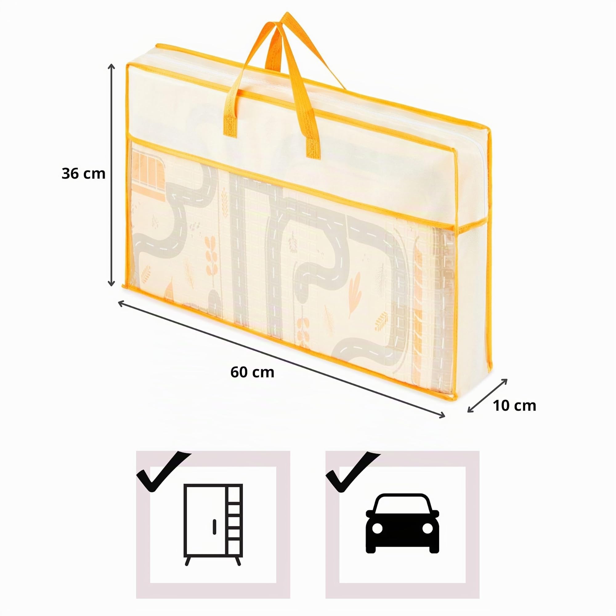 Mamabrum Schaumstoffmatte für Babys und Kleinkinder zum Krabbeln und Lernen, doppelseitige faltbare große Matte 180 x 120 x 1 cm, Matte für das Kinderzimmer, XPE-Schaumstoff für Babys (Magischer Wald