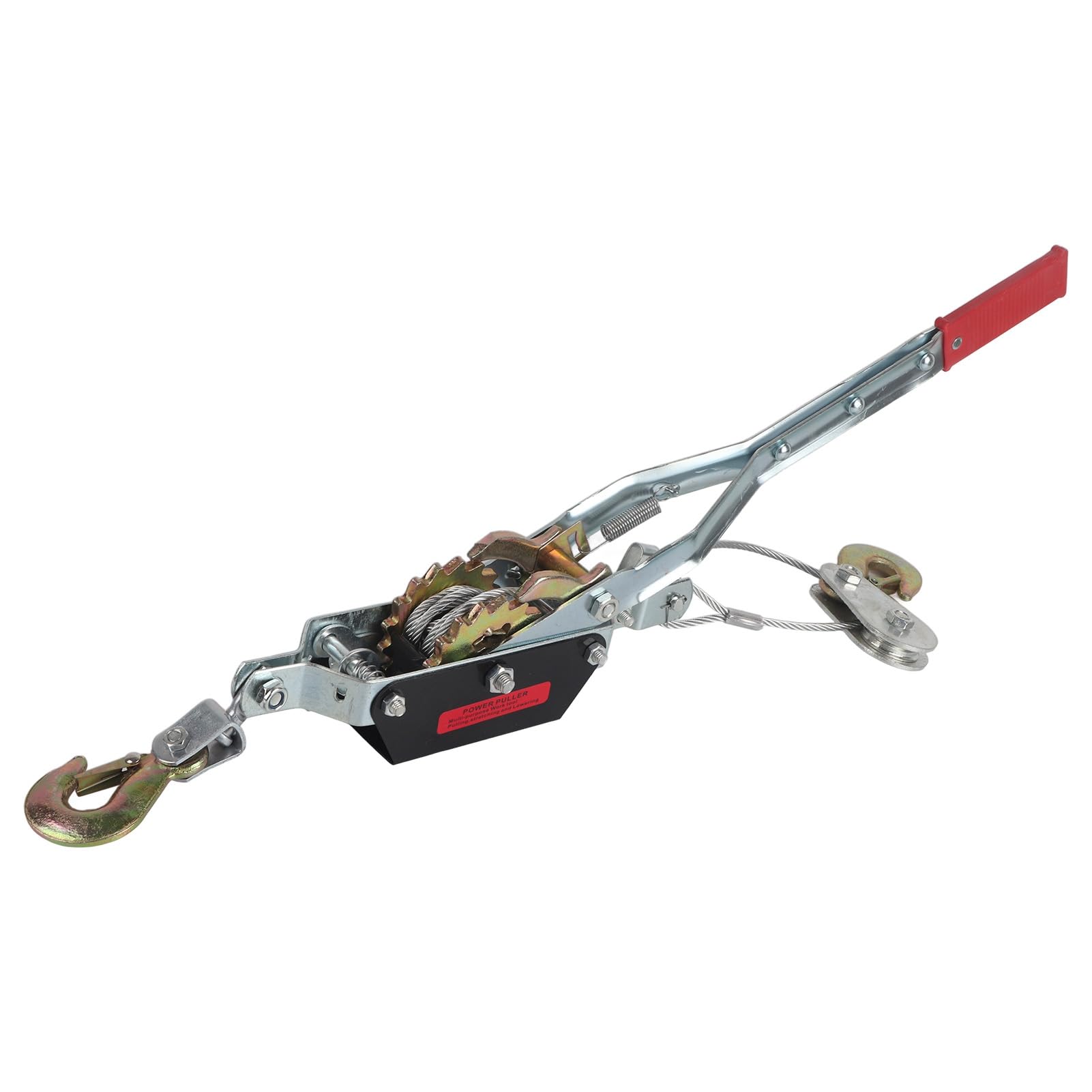 Dioche Kabelzug, Drahtseil-Hand-Power-Puller, Mini-Spanner, 4 Tonnen, Robustes Stahl-Doppelhaken-Werkzeug für BAU, Autobahn, Brücke und Maschinen (4T)