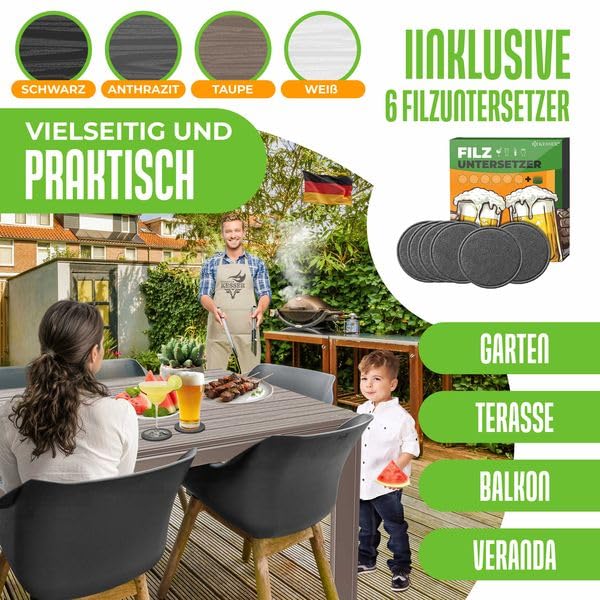 KESSER Gartentisch in Holzoptik