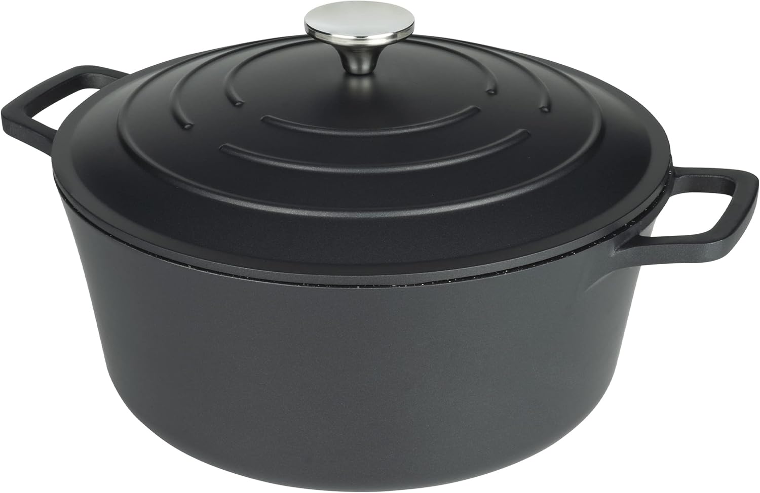 Commichef XR728BK 28cm Cast Aluminium Round Casserole Dish, Suitable