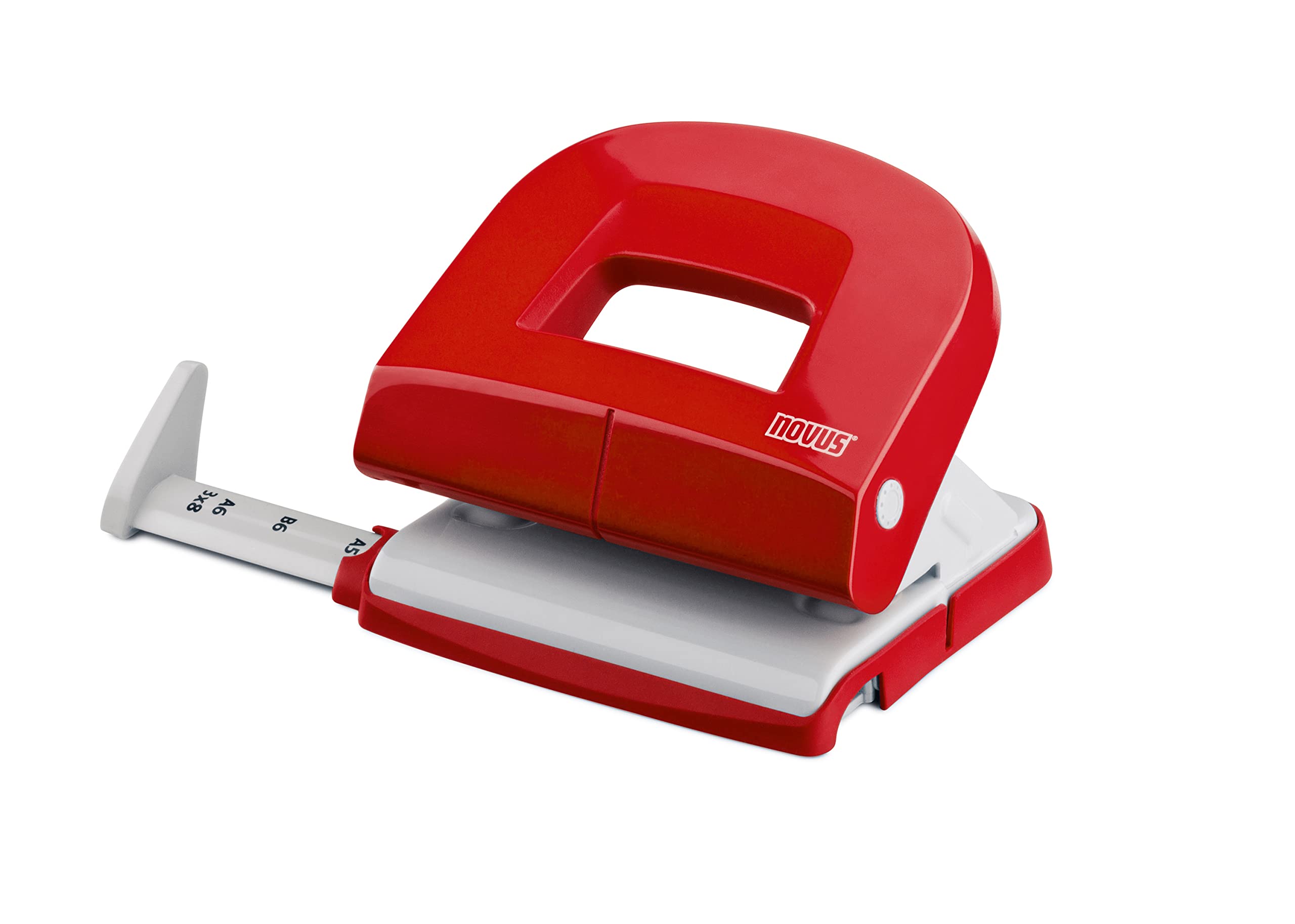 Novus E 216 16 Sheet Capacity Hole Punch - Red/ Grey