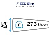 Avery® Durable View 3 Ring Binder, 1" EZD® Rings, 1 Black Binder – view 3