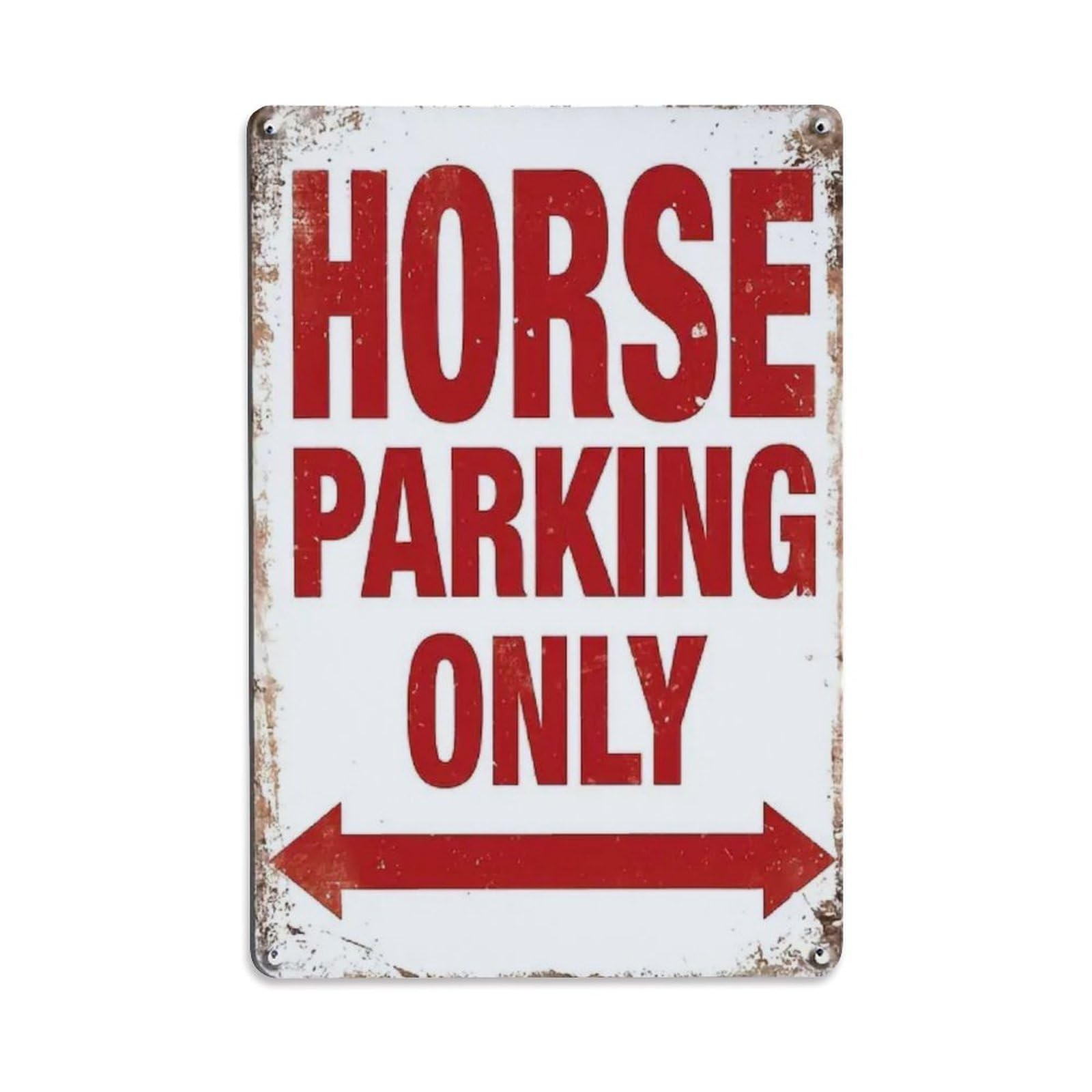 Rkundrne Vintage Horse Parking Only Metal Tin Sign Garden Bedroom Cafe Bar Man Cave Home Wall Decor Metal Poster 8X12 In
