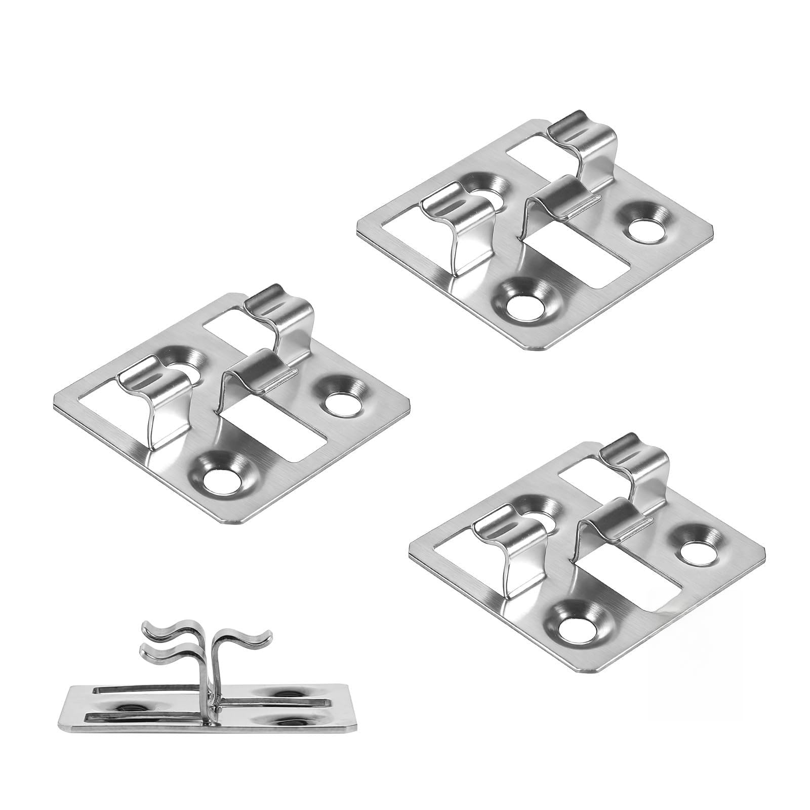 100 Stück WPC Dielen Befestigungsclips Edelstahl Terrassenclips Verbund-Terrassen-Clips Versteckte Abstandhalter, Terrassenbefestigung für WPC/BPC Terrassendielen (Silber, Spalt 3mm, Höhe 7mm)