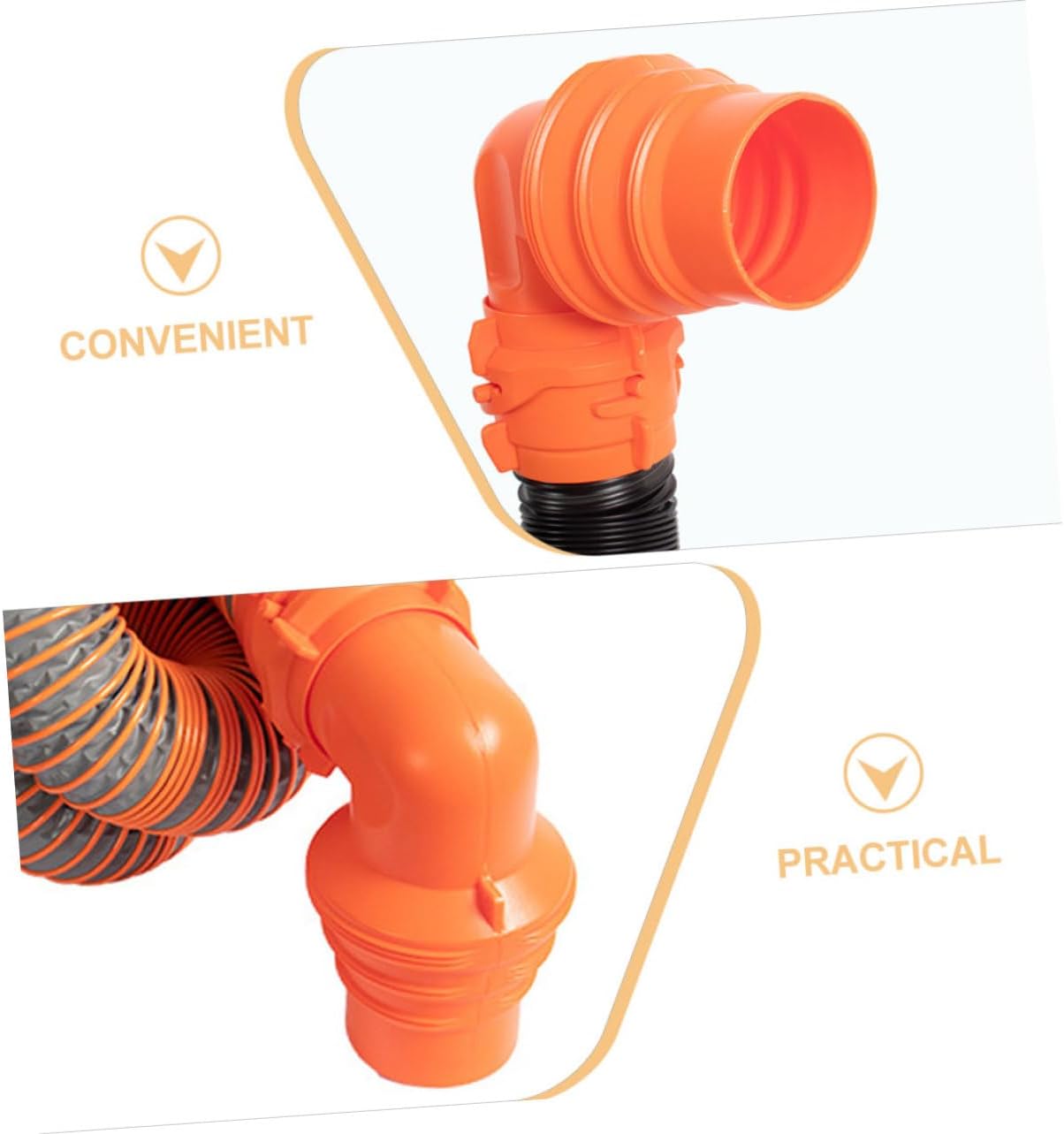 Rv Sewer Hose Fitting Adapter Connector for Waste Disposal Pvc Swivel Design for Easy Installation Compatible Various Sewer Hoses