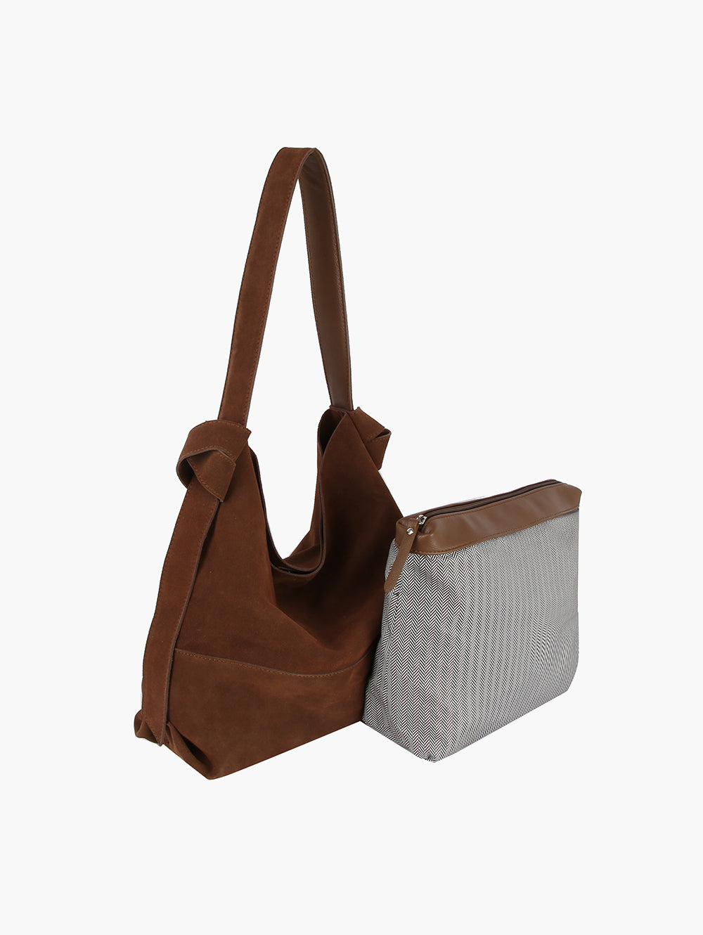 Bolso Hobo Tote 2 en 1 de Gamuza Auténtica miniatura 6