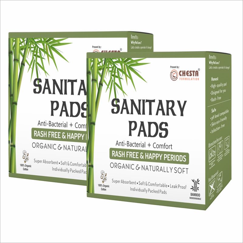 Chesta Formulation New Anti Bacterial Bamboo Fiber Sanitary Pads (Pack Of 2 * 20= 40 Pads) [XL-20Pads + XXL-20 Pads] 2 Box Rash-Free-Periods High Absorbent Extra Long High Absorbent Extra Long (B0CQ5CS8J4) Amazon Price History, Amazon Price Tracker