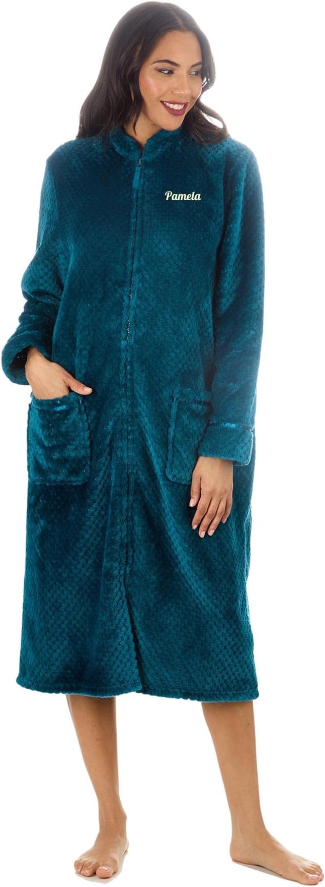 Style It Up Personalised Womens Robe Dressing Gown - Super Soft and Warm Fleece Bathrobe - Ideal for Gifting - Available in Range of Sizes and Colours