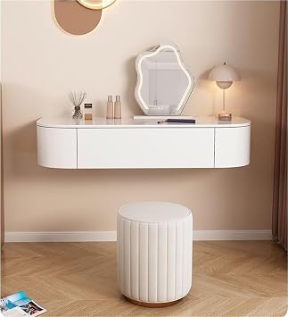 Floating dressing table makeup table, modern white storage cabinet, floating corner table, floating drawers, wall mounted dressing table, white storage cabinet, bedroom floating nightstand nightstan