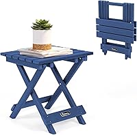 Vista 15 de FUNBERRY Mesa auxiliar plegable al aire libre de Adirondack, portátil ninguna tabla auxiliar HDPE del patio de la asamblea todo el clima