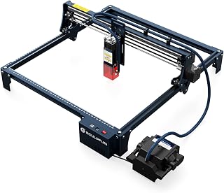 Bozony Gravadora S30 PRO com Sistema Automático de Assistência a Ar 10W Máquina de Gravar com Lente Substituível Escudo de Proteção para os Olhos 410x400mm Área de Gravação para Gravar e Esculpir Made