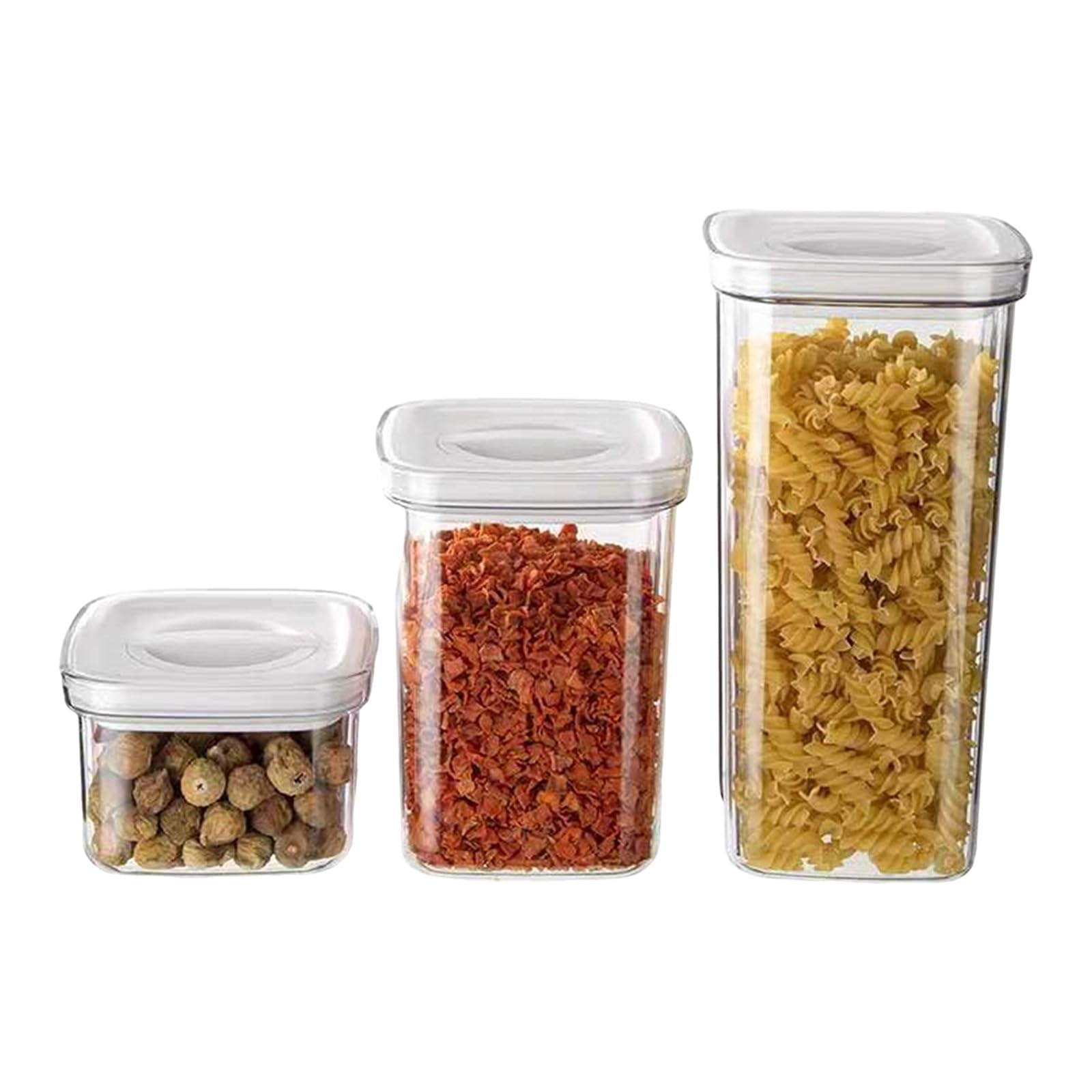 Jazuaiao 3Pcs Portable Rotating Storage Canisters with Leakproof Lid for Efficient Space Utilization Storage Containers