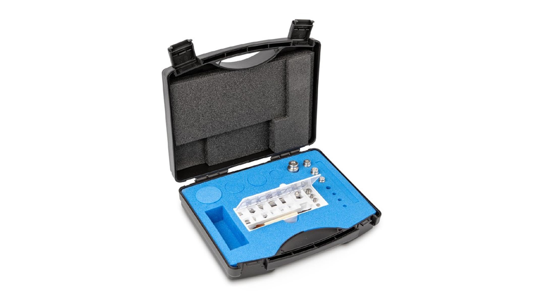 KERN Juego de pesas de acero inoxidable con estuche de plástico, plateado, 1 mg, 50000 mg, F2