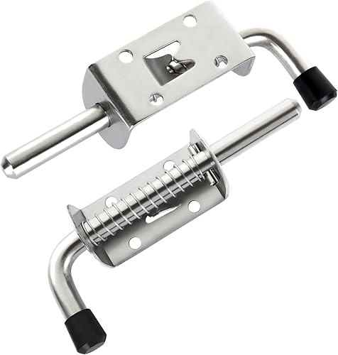 Miniatura 5 de Paquete de 4 pasadores de cierre con resorte de metal, pasador de resorte de metal, cerrojo de bloqueo de 5 pulgadas, cerrojo de bloqueo con resorte