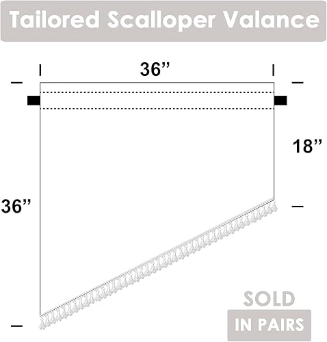Miniatura 7 de Beda Home - Cenefa de cortina con textura de lino con borlas para cocina de granjas adorno corto rústico con filtro de luz para ventanas pequeñas,