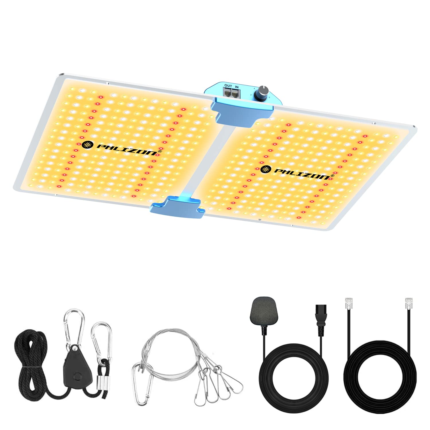 Phlizon PL2000 Plant LED Grow Light with LM281B LEDs Dimmable Daisy Chain Full Spectrum Grow Lamp for Indoor Plant Led Grow for 3x3ft Coverage; PHOTO IS LIKENESS