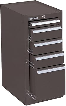 Kennedy Manufacturing 185XB 14" 5-Drawer Industrial Side Cabinet, Tan Brown Wrinkle