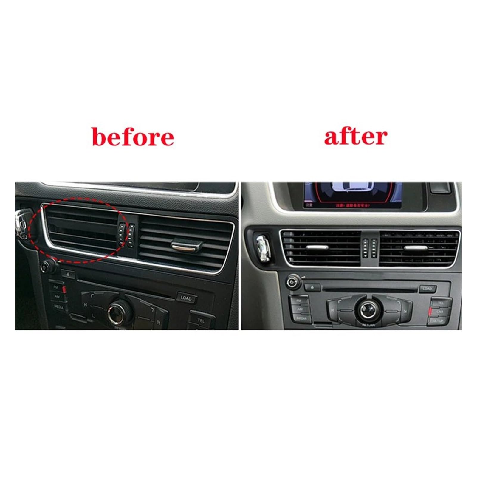 Bocchetta Aria Condizionata Per Q5 2009 2010 2011 2012 2013 2014 2015-2018 Aria Condizionata Vent Telaio Auto Cruscotto Sinistra Destra AC Air Vent Grill Parti Ricambio Auto Presa D'Aria(-middle)