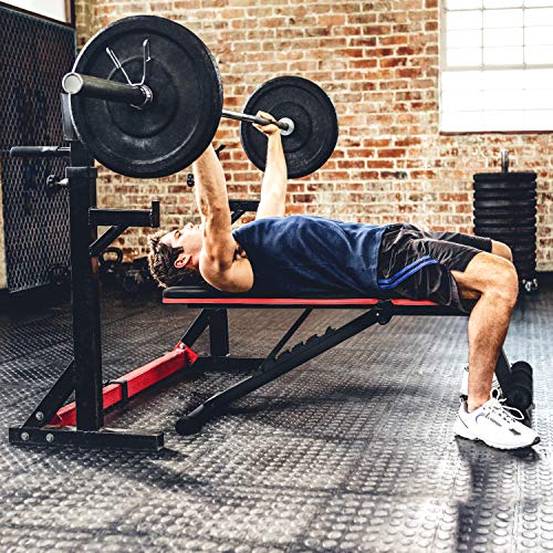 Foto de Yes4All Banco de pesas ajustable con diseño plegable para entrenamiento de cuerpo completo (imagen 8)