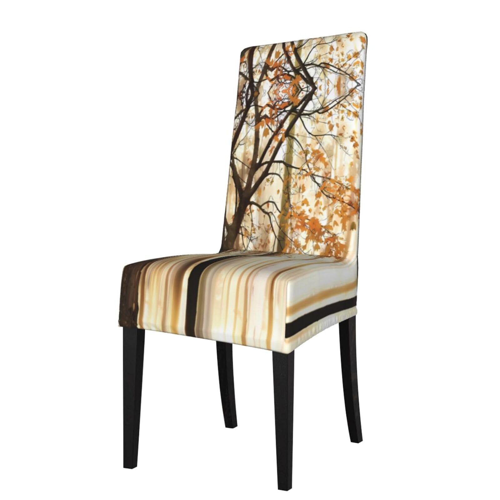 YYHWHJDE Woodland Orange Leaves Prints Protection Cover for Dining Chair – Stretchable Slipcovers for a Refreshing Dining Room Makeover