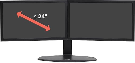 Ergotron Neo-Flex Dual Monitor Stand for Desk, Double VESA Mount for 2 Monitors Up to 24 Inches Black
