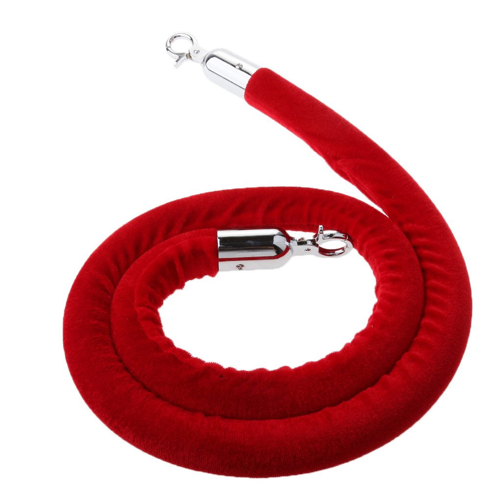 MagiDeal Corde de Diviseur 1.5M Corde Cordon Velours Séparation, Rouge, 1.5m