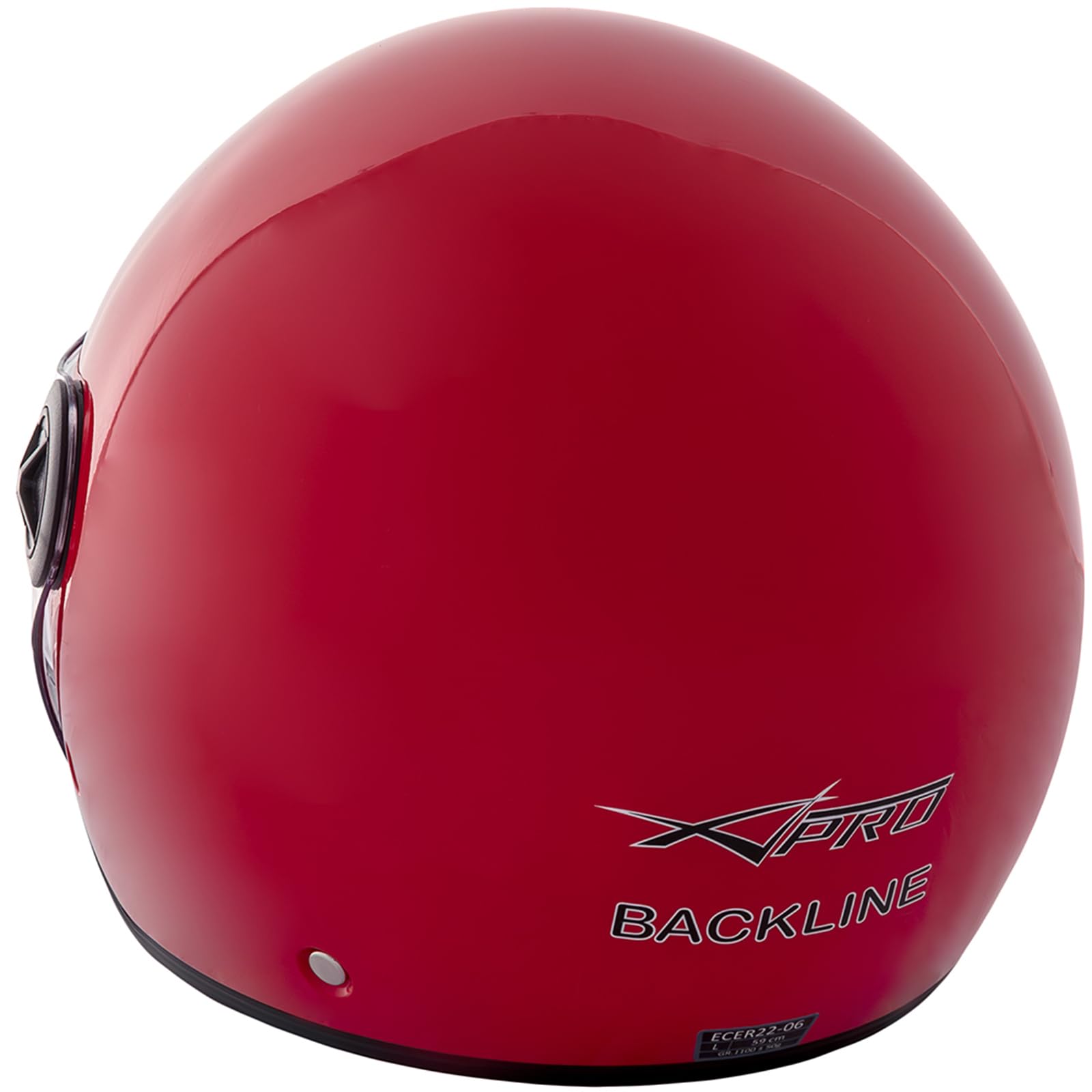 Casque Avec Moto Scooter Quad Jet Visiere ECE 22-06 Rouge