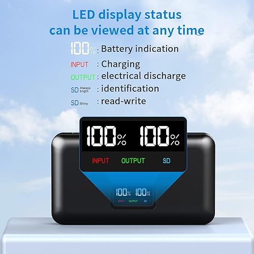 Miniatura 4 de Cargador de batería NP-FW50, cargador USB rápido con pantalla LCD de capacidad de batería, kit de cargador dual inteligente para cámara Sony ZV-E10,