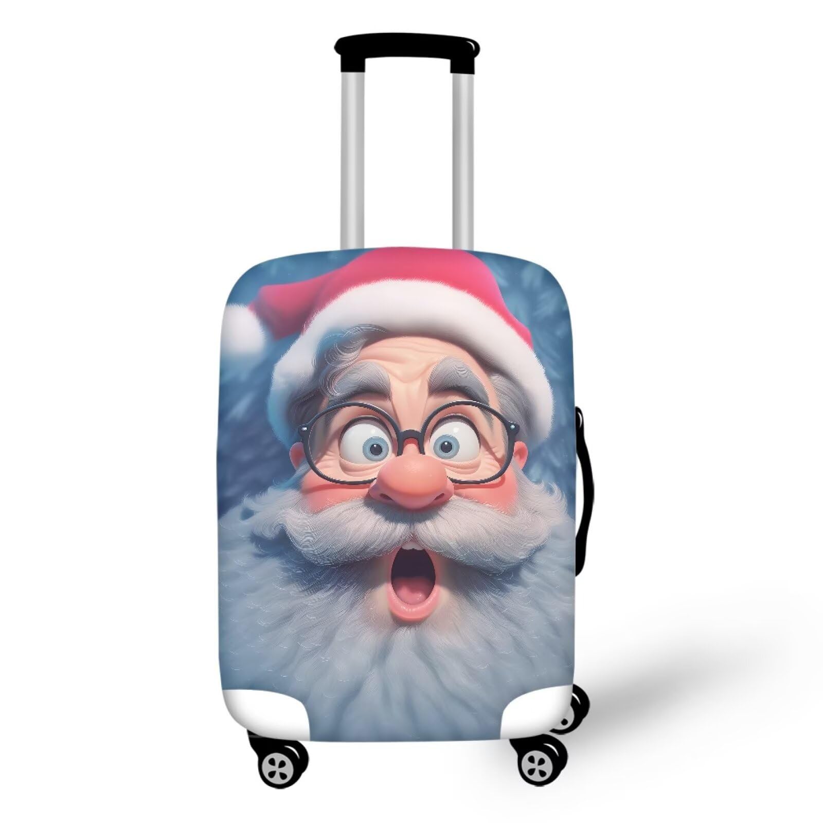 Fun Santa Claus Luggage Cover Luggage Covers for Suitcase,Suit Case Covers for Luggages,Travel Luggages Cover SSuitable for 18-32 Inch